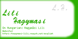 lili hagymasi business card